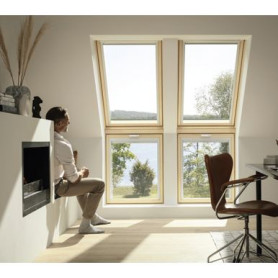 Zestaw - okno GLL 1061+ okno kolankowe VFE3068 || Okna dachowe (o wymiarach 78x140 cm) 